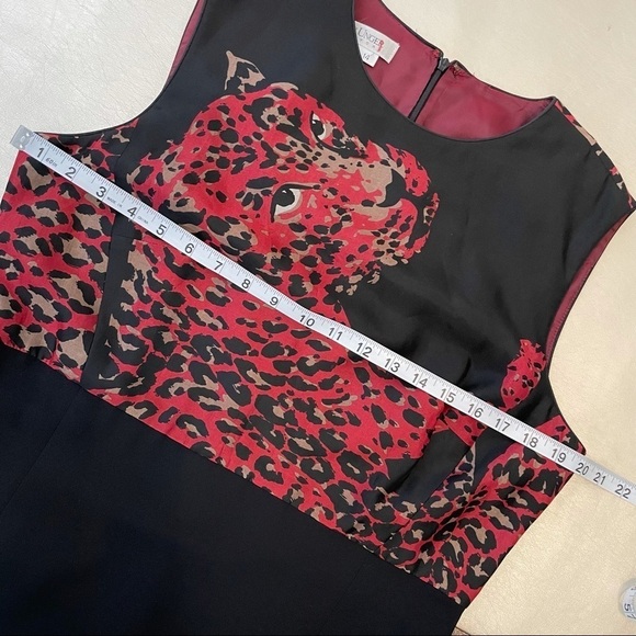 Kate Unger silk blend leopard print sleeveless dress 14 new - Picture 11 of 15
